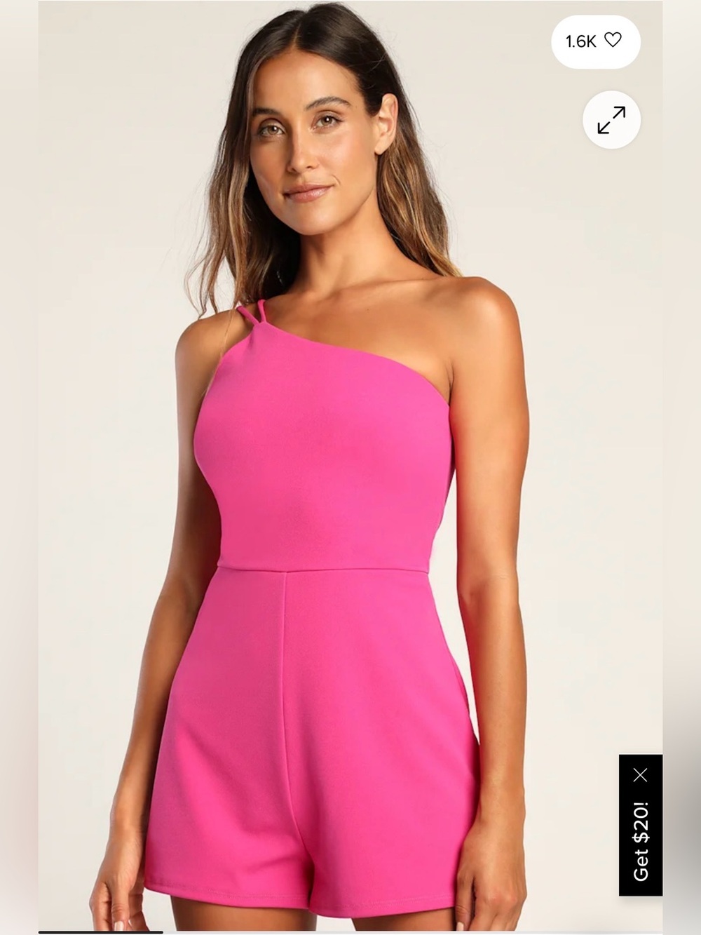 NWT Lulus One Shoulder Flirty Romper